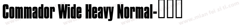 Commador Wide Heavy Normal字体转换
